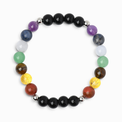 Obsidian 'Balanced Chakra' Bracelet