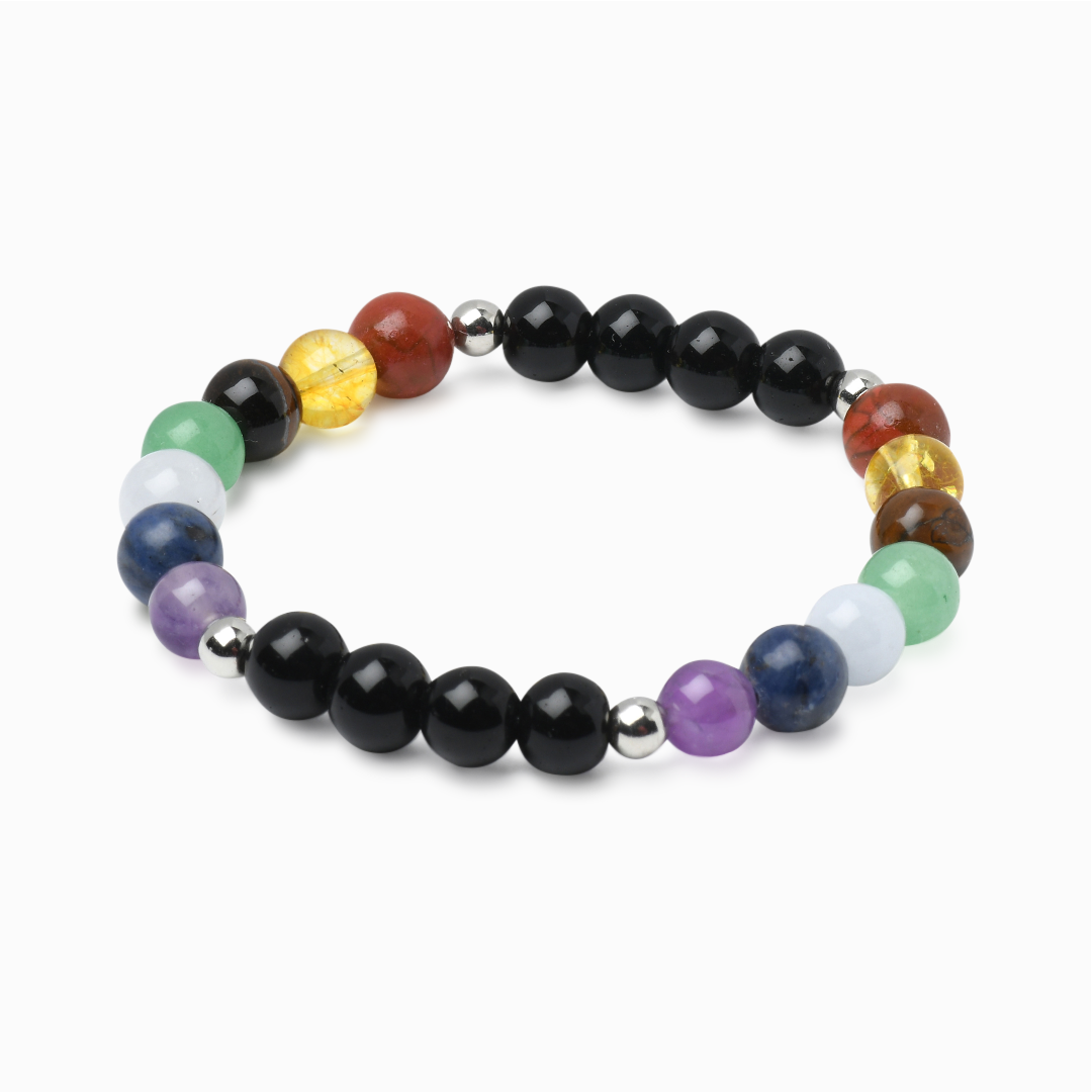 Obsidian 'Balanced Chakra' Bracelet