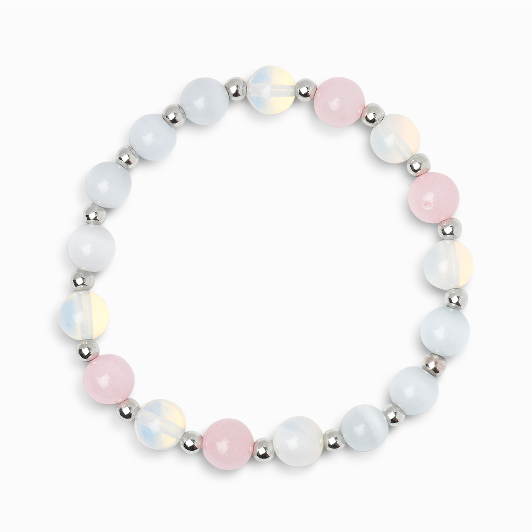 Opalite & Selenite 'Ethereal Calm' Bracelet