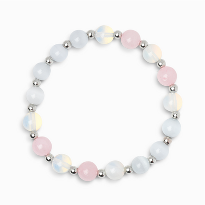 Opalite & Selenite 'Ethereal Calm' Bracelet