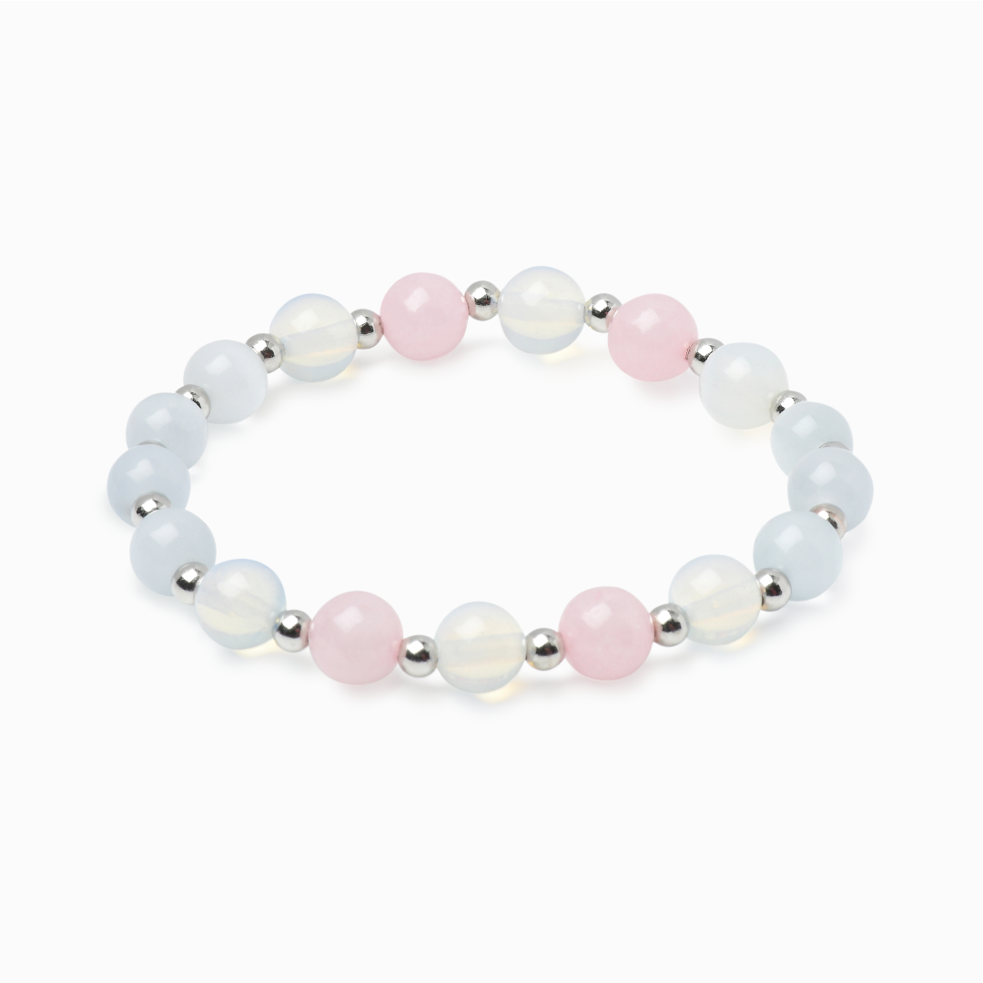 Opalite & Selenite 'Ethereal Calm' Bracelet