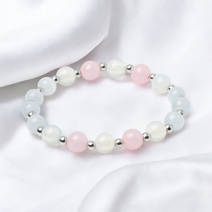 Opalite & Selenite 'Ethereal Calm' Bracelet
