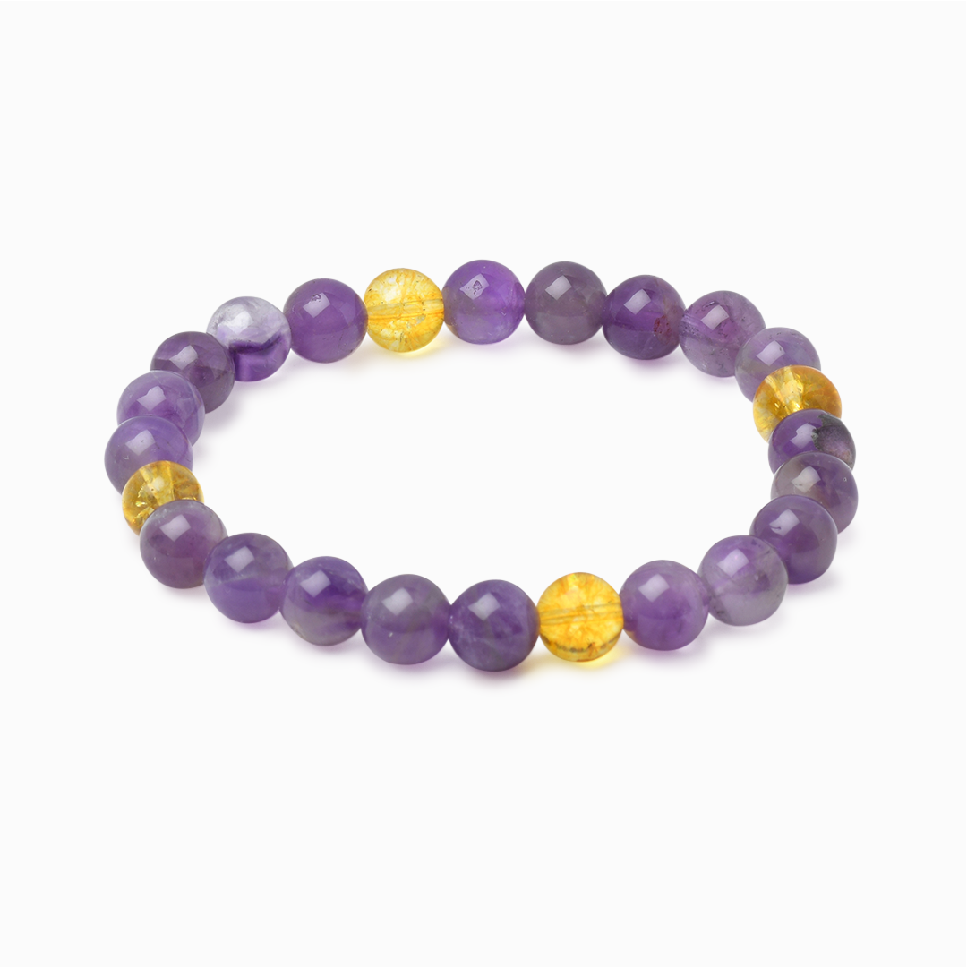 Amethyst & Citrine 'Uplifting Harmony' Bracelet