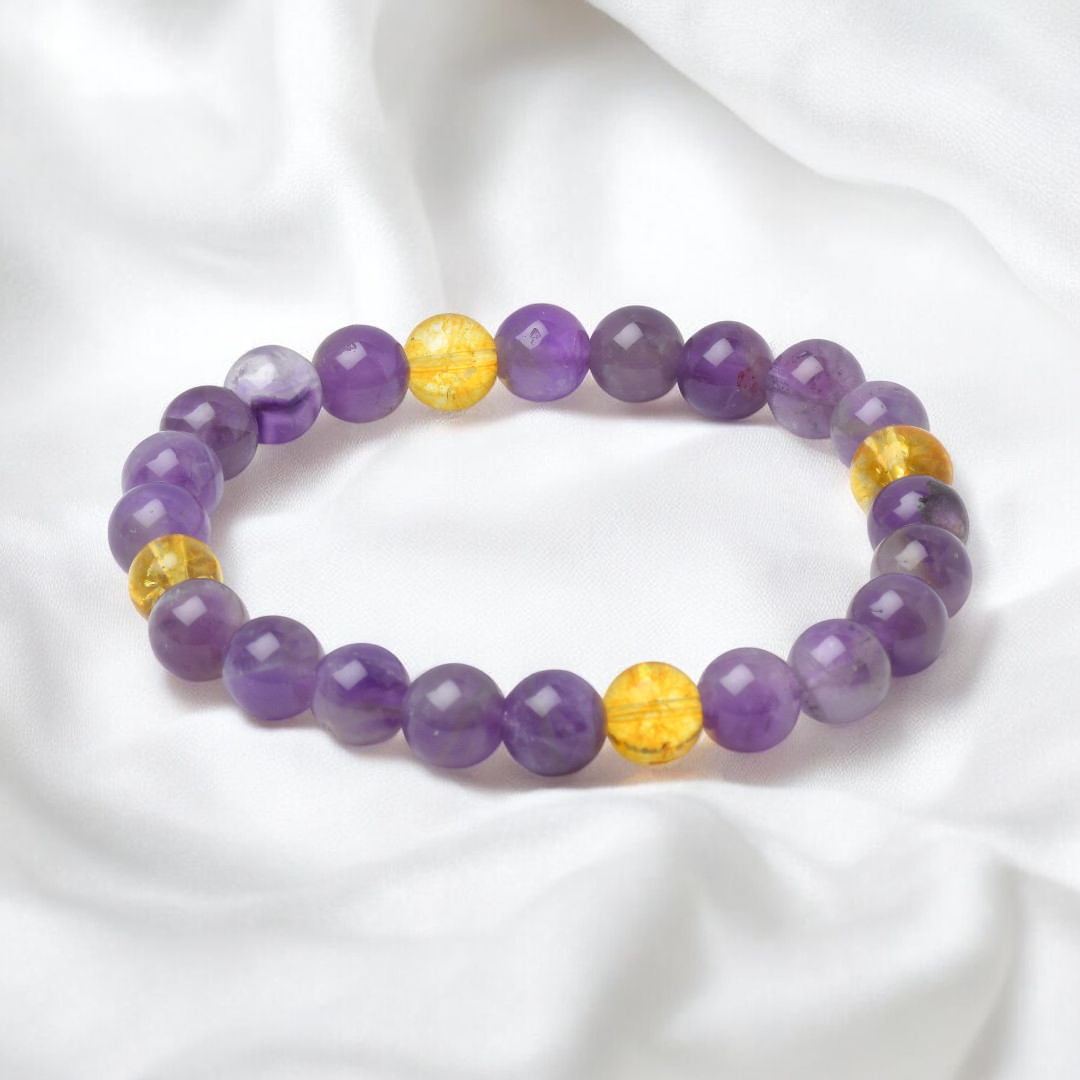 Amethyst & Citrine 'Uplifting Harmony' Bracelet