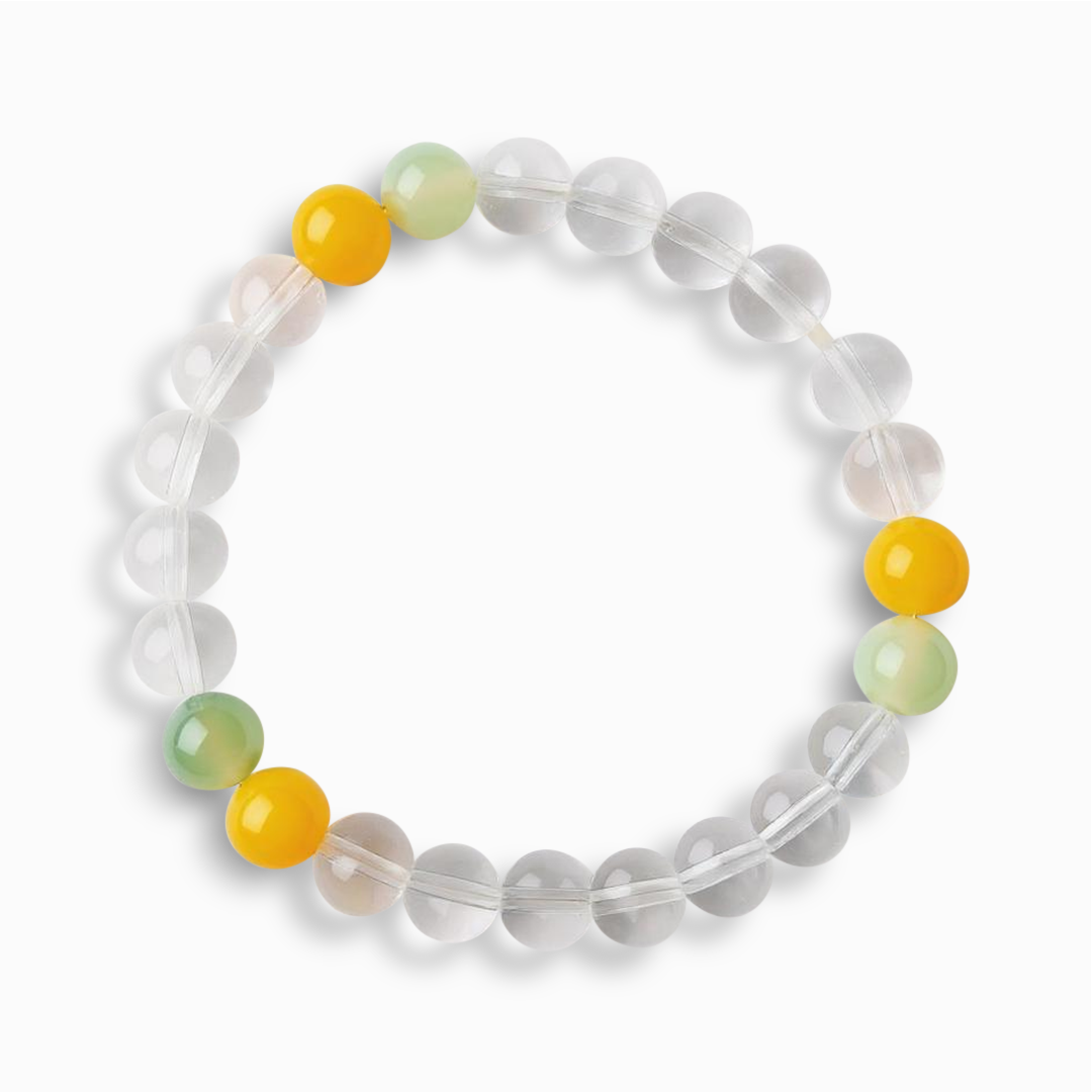Yellow Agate & Fluorite 'Balanced Clarity' Bracelet