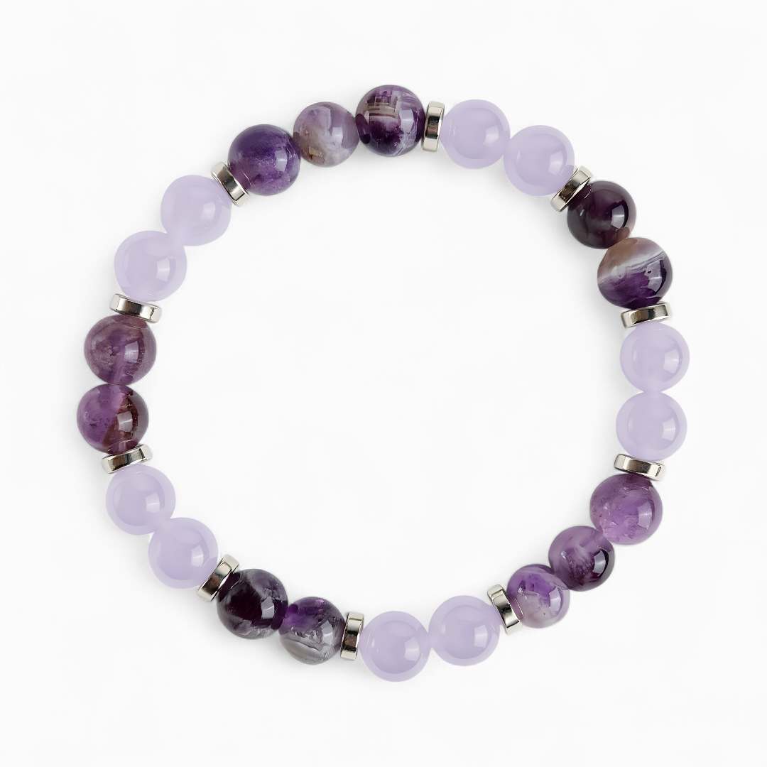 Amethyst & Violet Chalcedony 'Peaceful Spirit' Bracelet