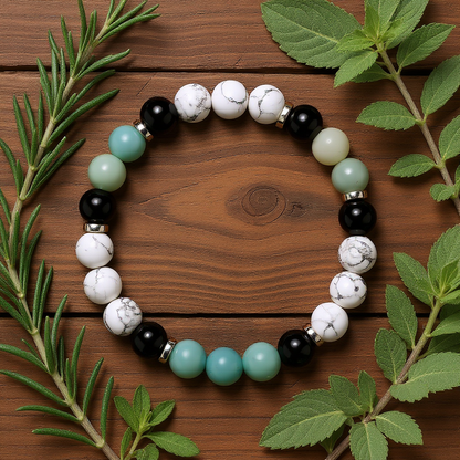Amazonite & Howlite 'Soothing Shield' Bracelet