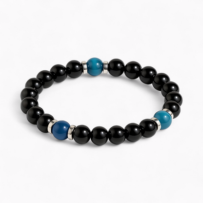 Obsidian & Blue Tiger's Eye 'Vigilance' Bracelet