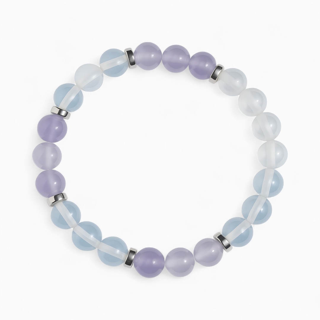 Opalite & Violet Chalcedony 'Peaceful Glow' Bracelet