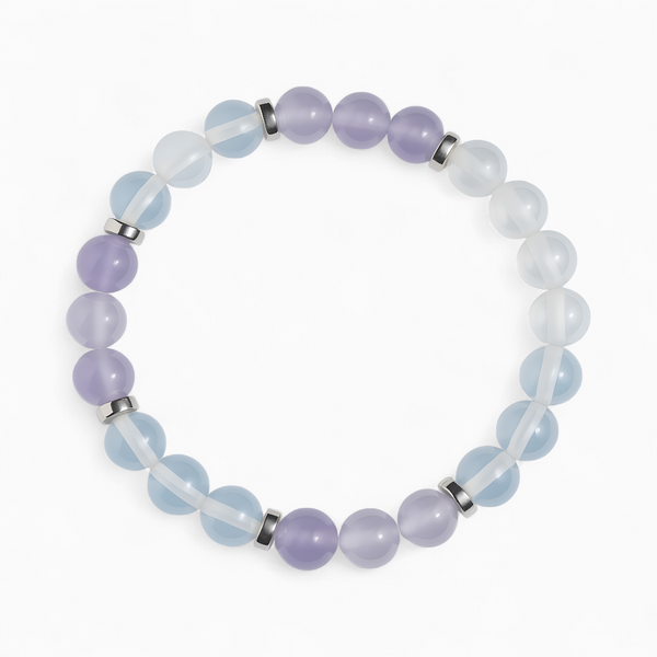 Opalite & Violet Chalcedony 'Peaceful Glow' Bracelet