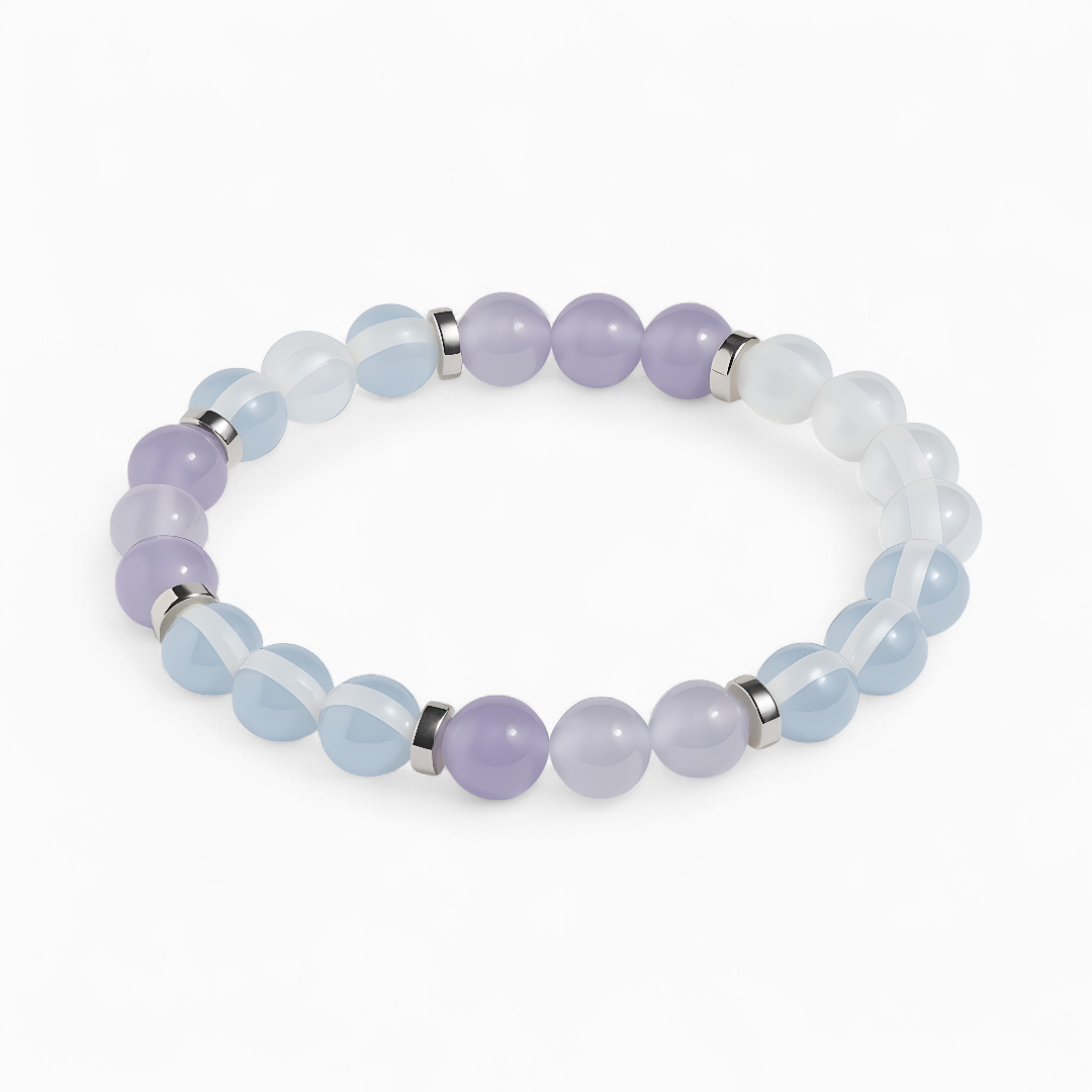 Opalite & Violet Chalcedony 'Peaceful Glow' Bracelet