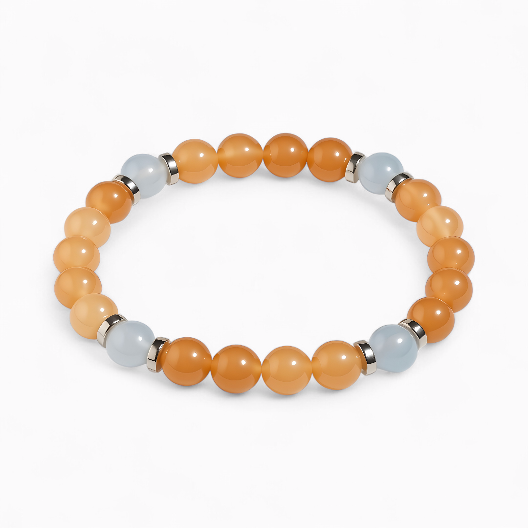 Opalite & Orange Chalcedony 'Inspiration' Bracelet