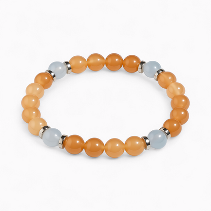Opalite & Orange Chalcedony 'Inspiration' Bracelet