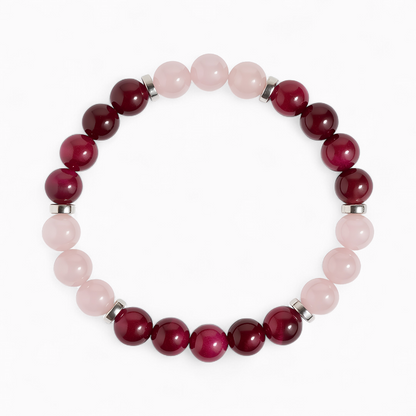 Pink Tiger's Eye & Rose Quartz 'Compassion' Bracelet