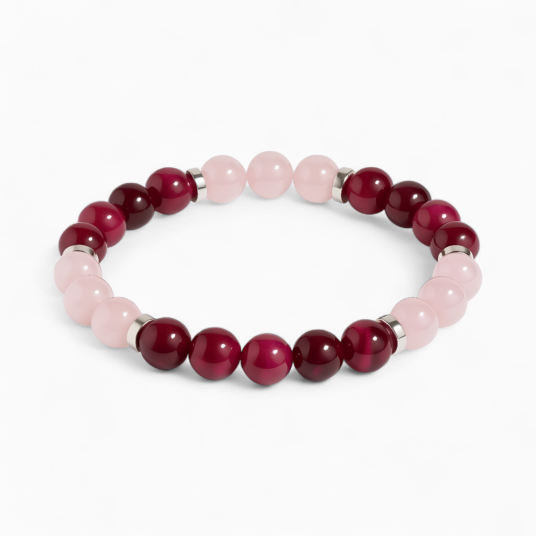 Pink Tiger's Eye & Rose Quartz 'Compassion' Bracelet