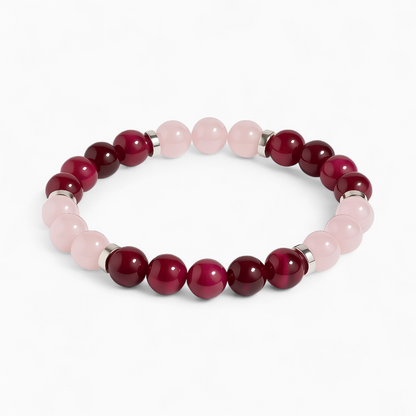 Pink Tiger's Eye & Rose Quartz 'Compassion' Bracelet