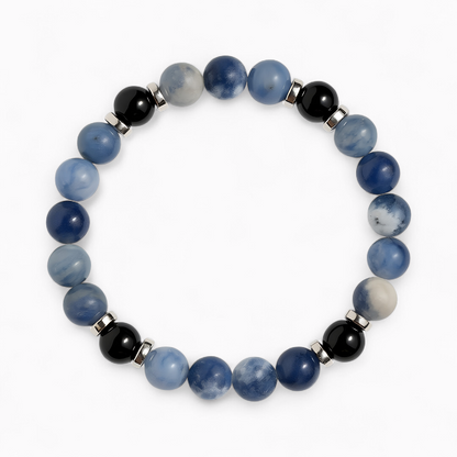 Sodalite & Obsidian 'Steadfast Mind' Bracelet