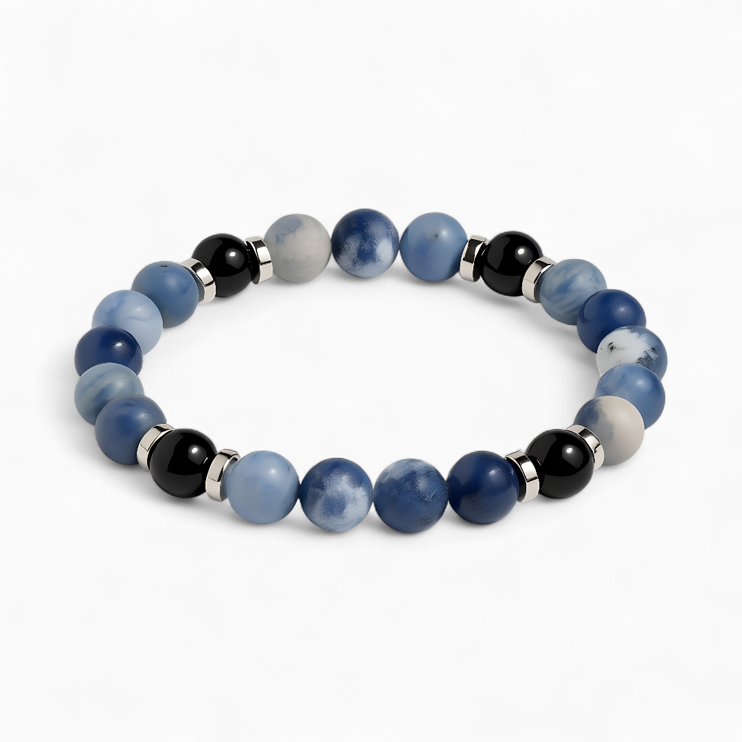 Sodalite & Obsidian 'Steadfast Mind' Bracelet