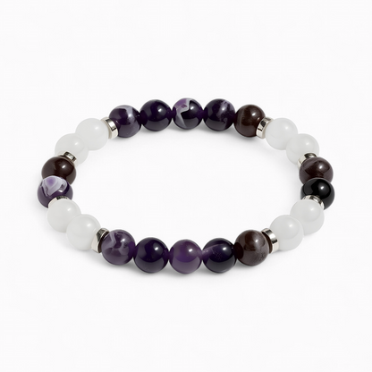 Amethyst & White Jade 'Grace' Bracelet
