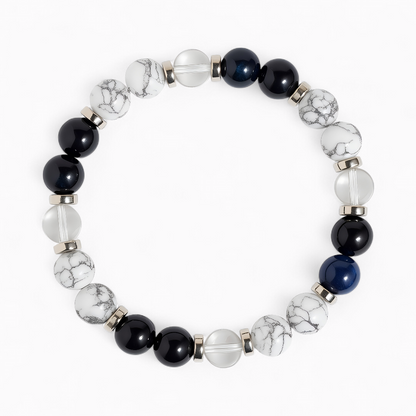 Blue Tiger's Eye & Clear Quartz 'Stillness' Bracelet