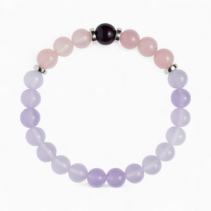 Rose Quartz & Violet Chalcedony 'Comfort' Bracelet