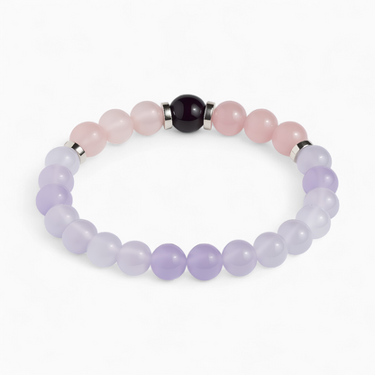 Rose Quartz & Violet Chalcedony 'Comfort' Bracelet