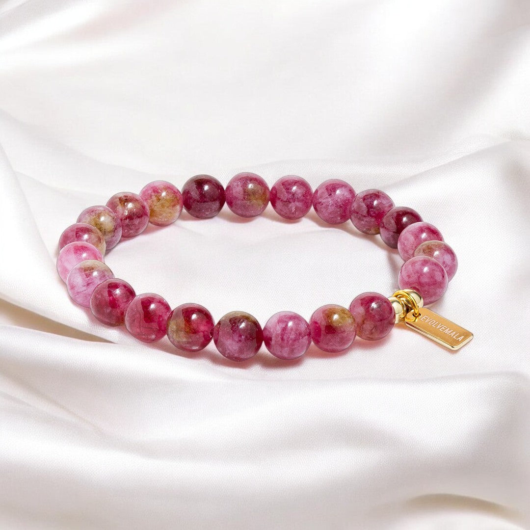 Pink Plum Tourmaline 'Heartfelt Harmony' Bracelet