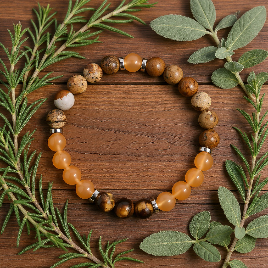 Tiger's Eye & Orange Chalcedony 'Empowerment' Bracelet