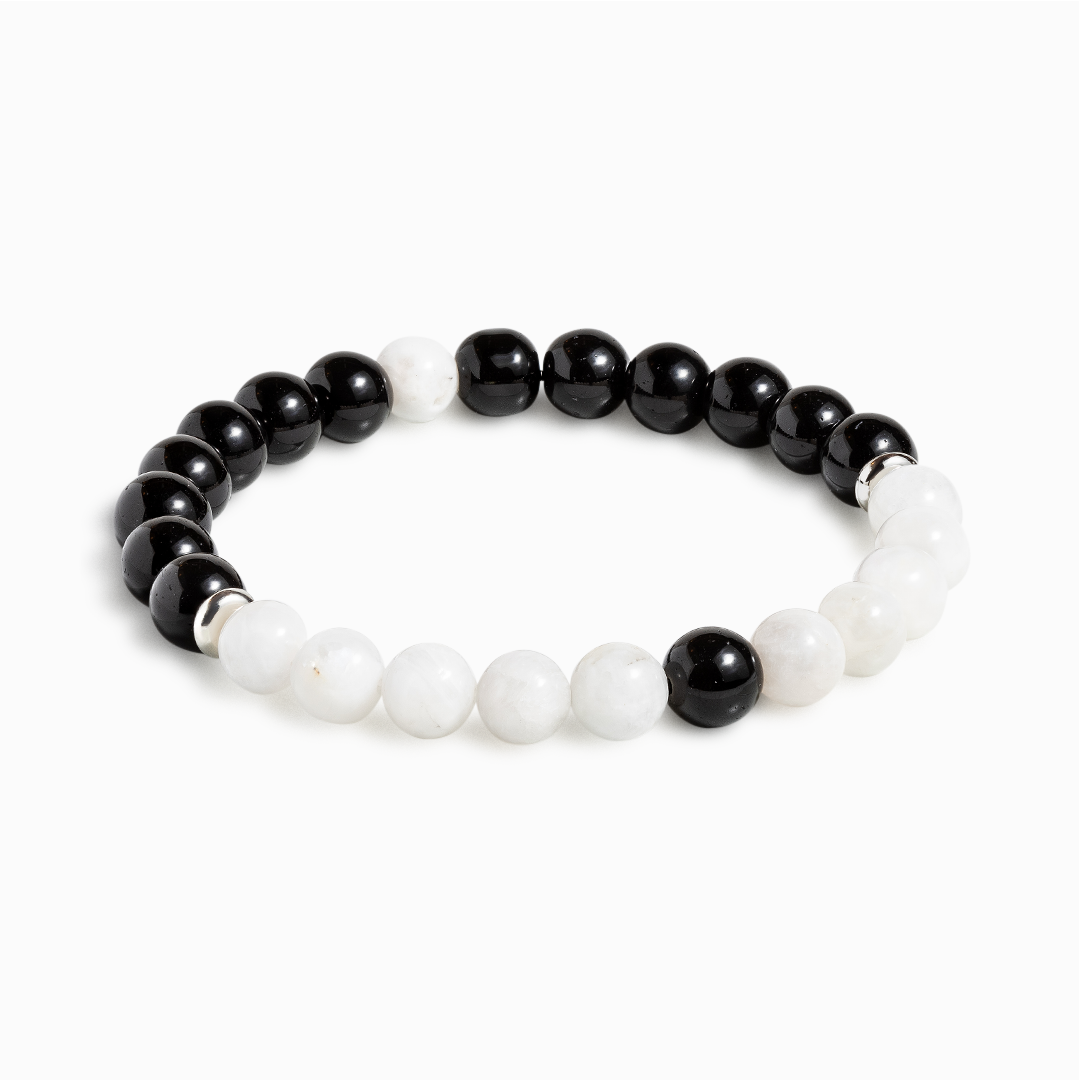 Obsidian & Moonstone 'Grateful Spirit' Bracelet