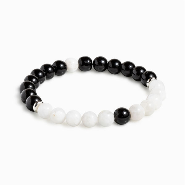 Obsidian & Moonstone 'Grateful Spirit' Bracelet