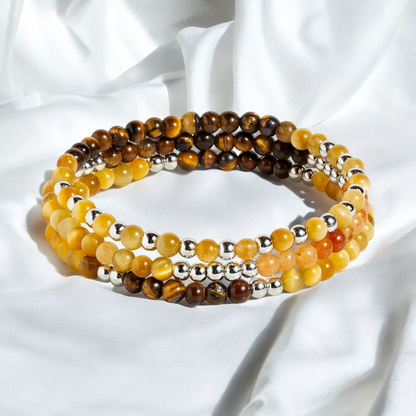Tiger's Eye 'Sunlit Harmony' Mini Gemstone Stack