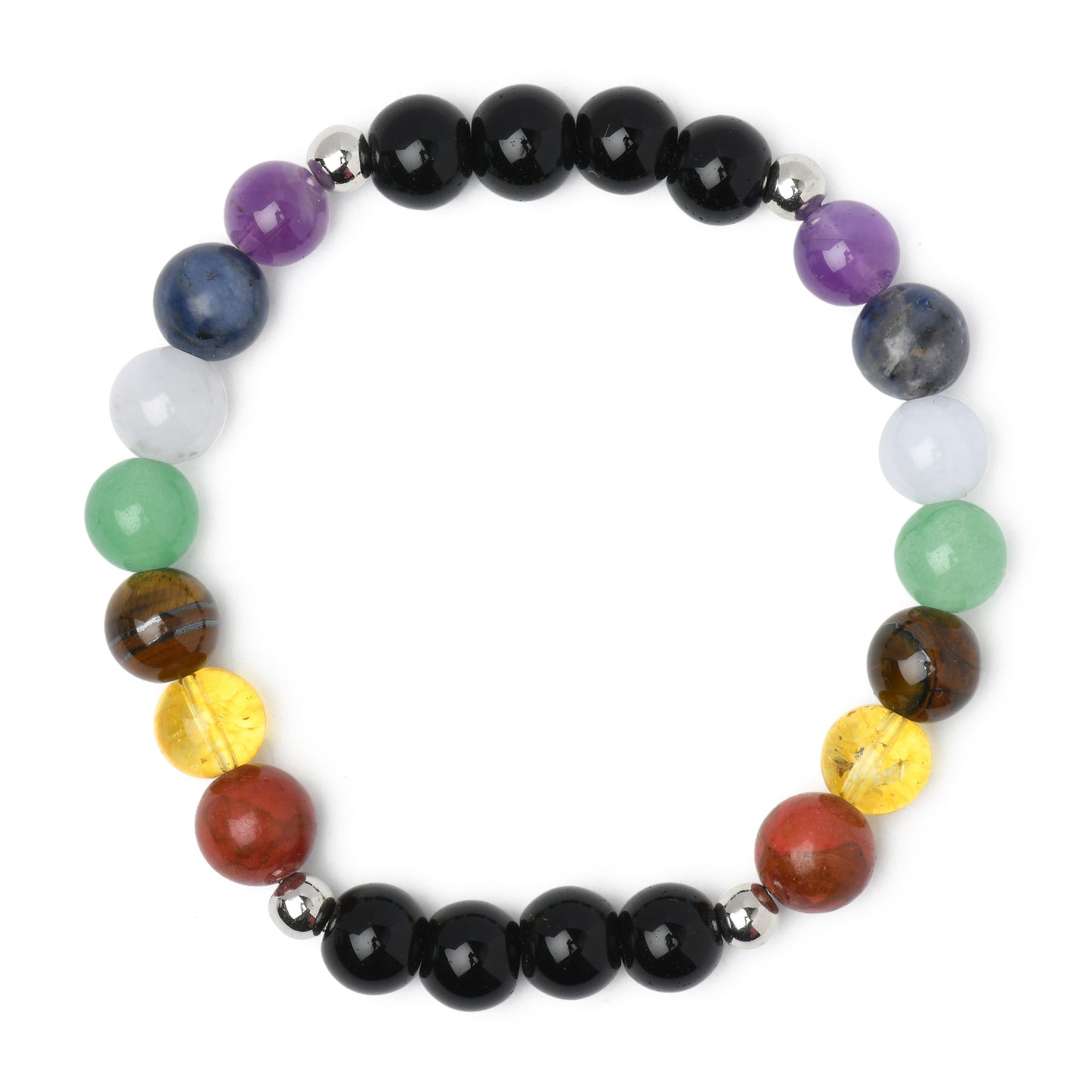 Obsidian 'Balanced Chakra' Bracelet