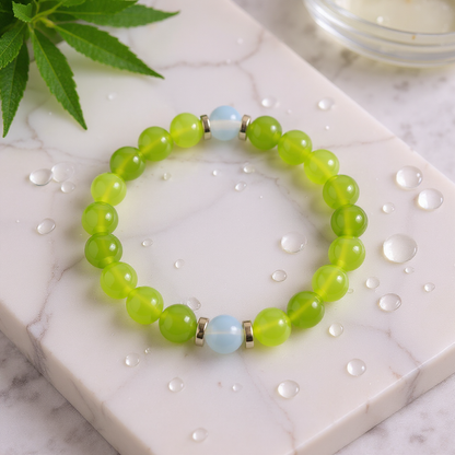 Green Chalcedony & Opalite 'Fresh Start' Bracelet