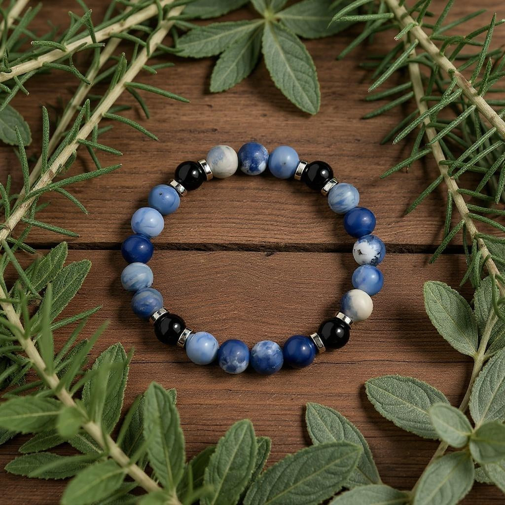 Sodalite & Obsidian 'Steadfast Mind' Bracelet