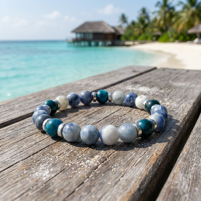 Sodalite & Royal Blue Tiger's Eye 'Deep Focus' Bracelet