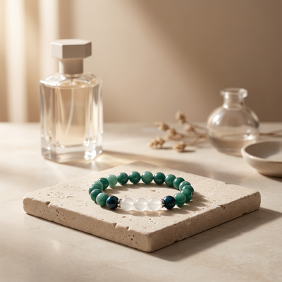 Apatite & White Jade 'Clear Mind' Bracelet