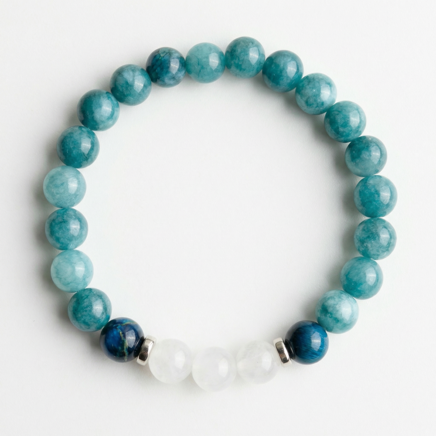 Apatite & White Jade 'Clear Mind' Bracelet