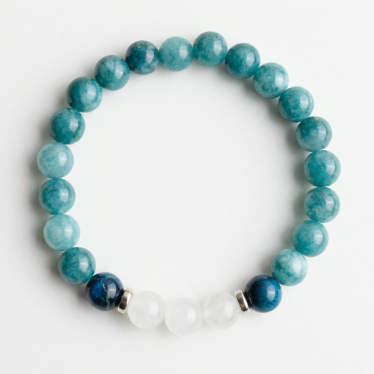 Apatite & White Jade 'Clear Mind' Bracelet