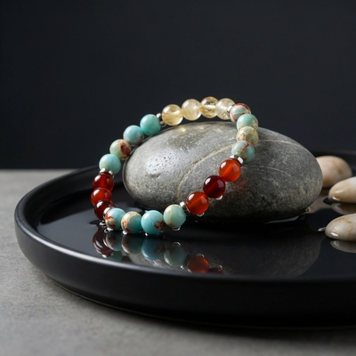 Citrine & Red Agate 'Motivation' Bracelet