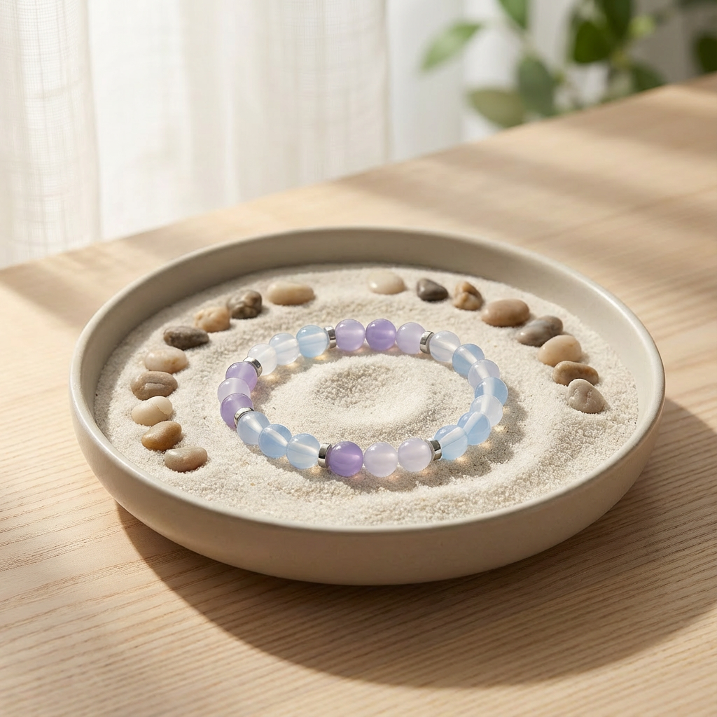 Opalite & Violet Chalcedony 'Peaceful Glow' Bracelet