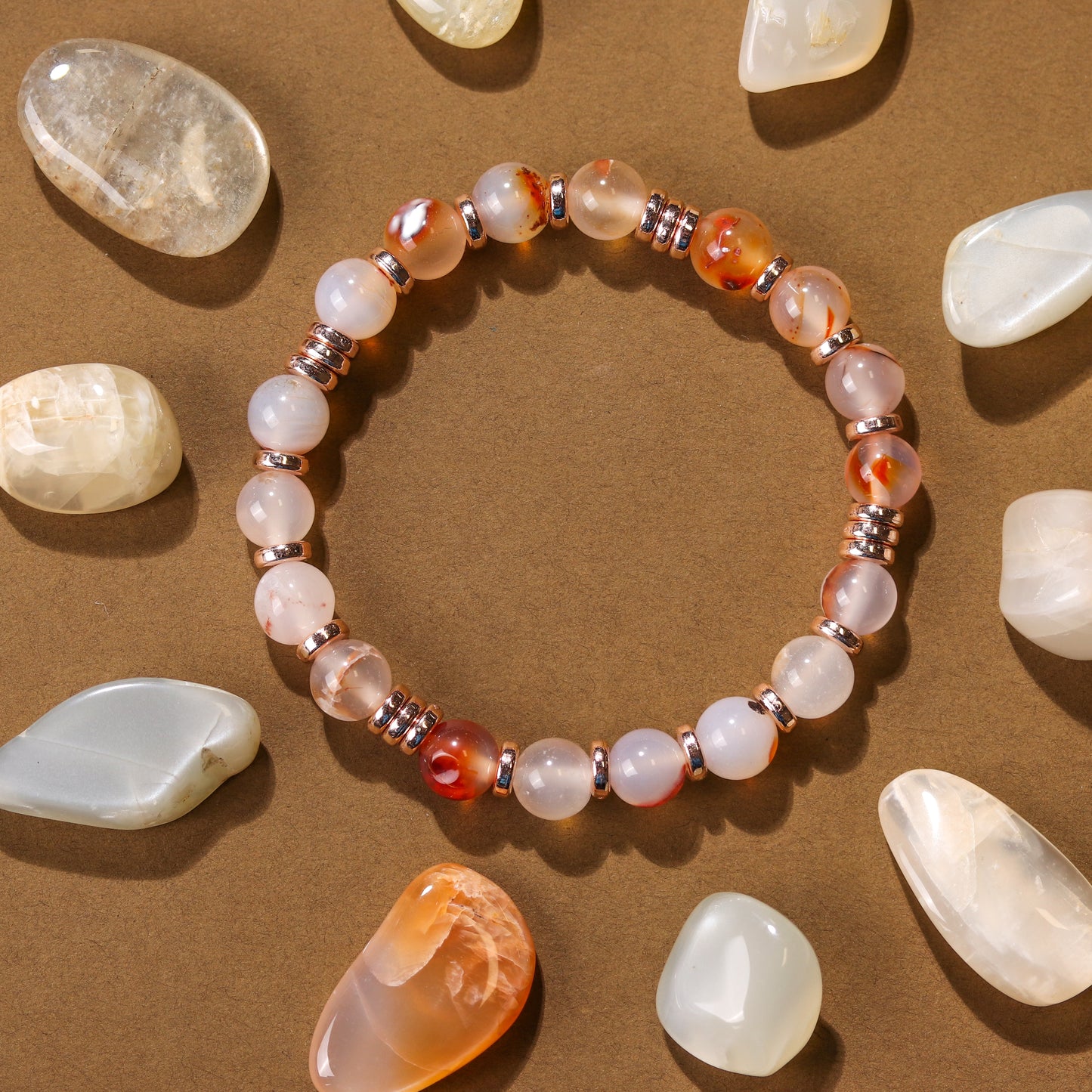 Cherry Blossom Agate 'Elegance' Bracelet