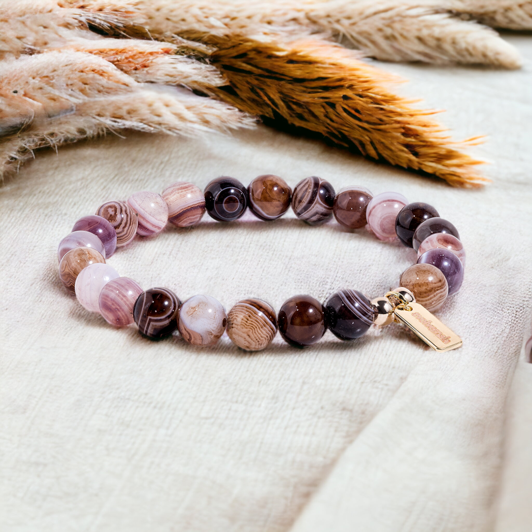 Botswana Agate 'Armor' Bracelet