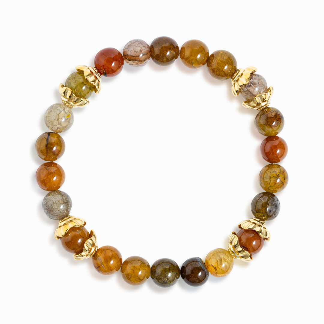Dragon Vein Agate 'Fiery Soul' Bracelet