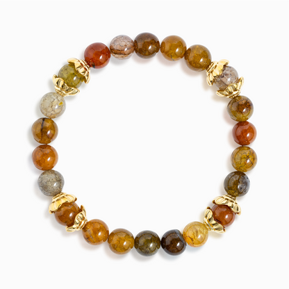 Dragon Vein Agate 'Fiery Soul' Bracelet