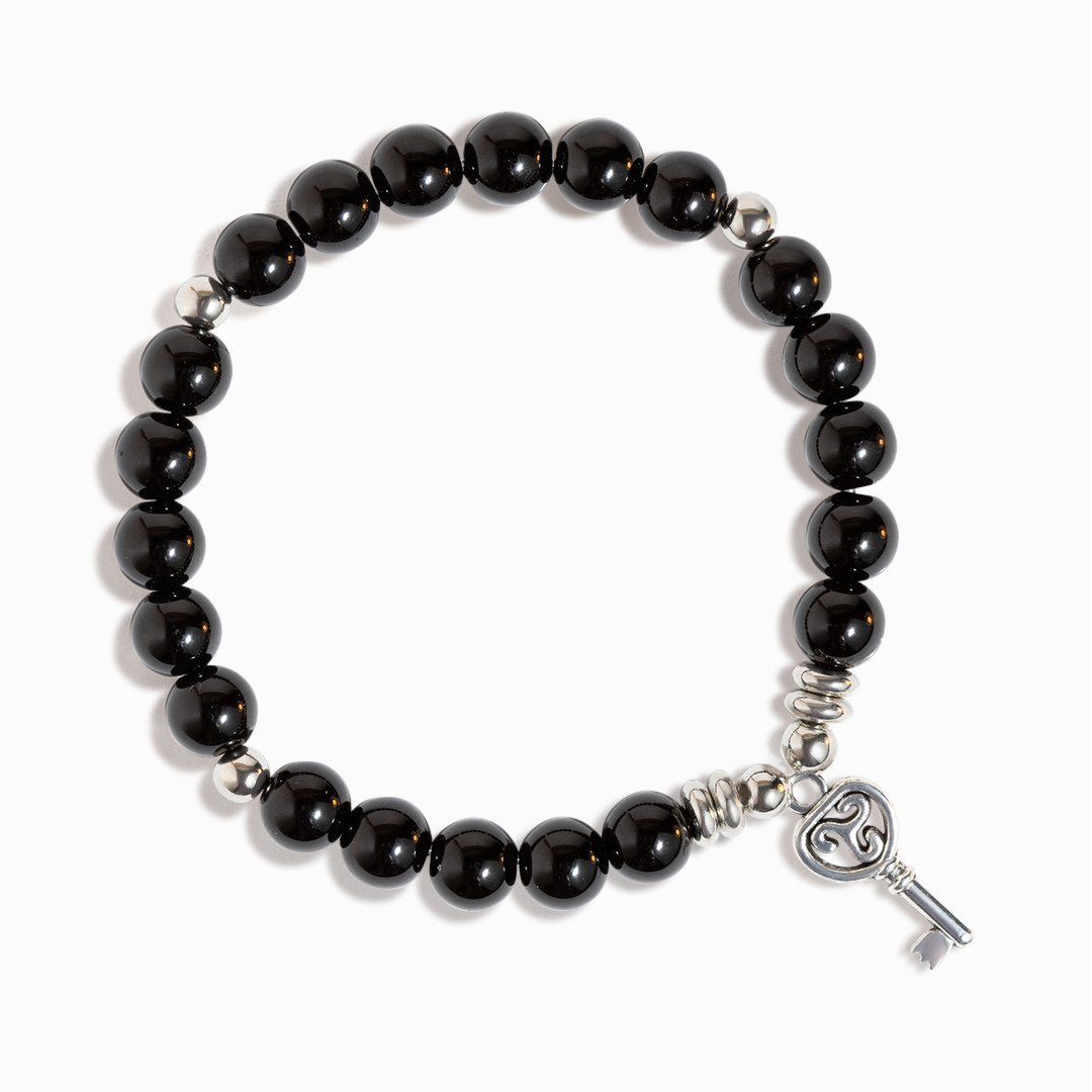 Black Tourmaline 'Key to Courage' Bracelet