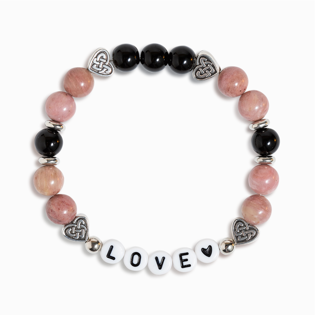 Rhodonite & Obsidian 'Cherished Bonds' Bracelet
