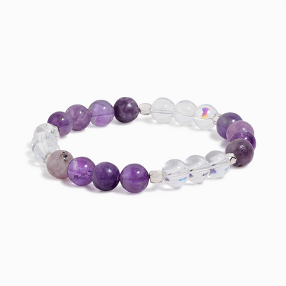 Amethyst & Angel Aura Quartz 'Enlightenment' Bracelet