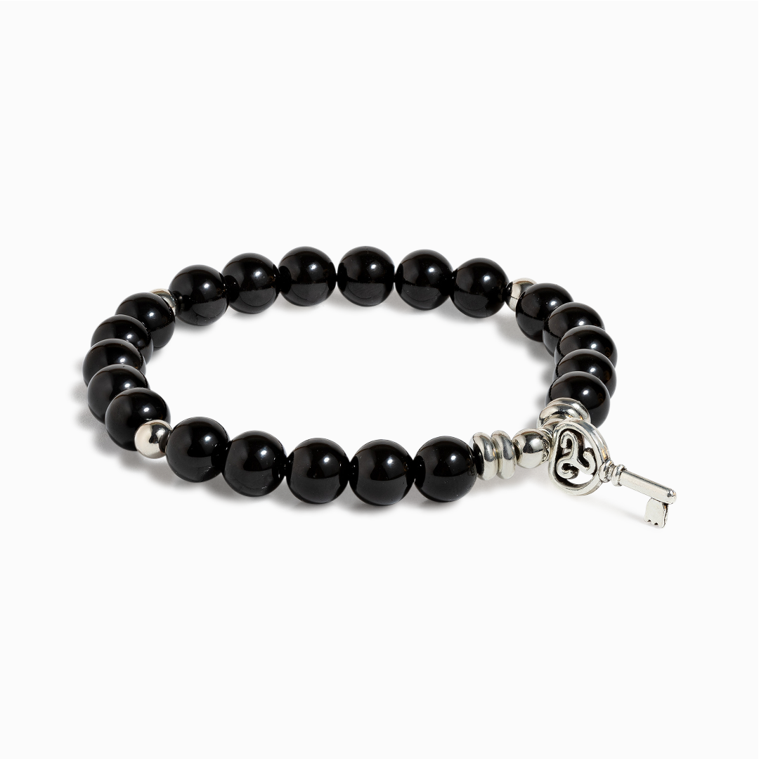 Black Tourmaline 'Key to Courage' Bracelet