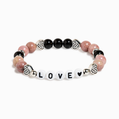Rhodonite & Obsidian 'Cherished Bonds' Bracelet