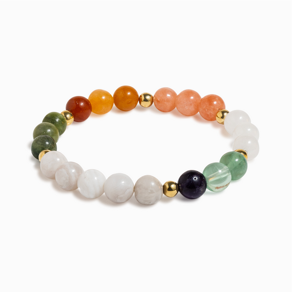 Jade, Moonstone, & Carnelian 'Eternal Energy' Bracelet